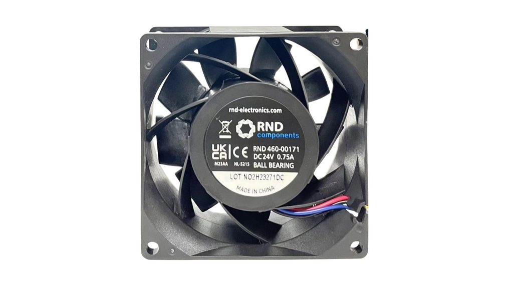 Axiallüfter DC 80x80x38mm 24V 179.2m³/h IP67